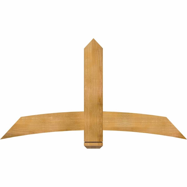 Ekena Millwork Bellingham Rough Sawn Timber Gable Bracket, Western Red Cedar, 60"W x 32"H x 2"D x 6"F, 13/12 Pitch GBW060X32X0206BEL00RWR - main